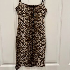 Salty By Andie Y cheetah body con mini dress